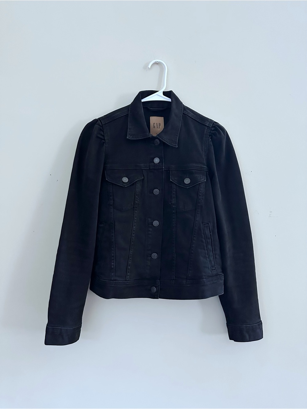 New GAP Black Denim Trucker Jacket for Women Size S
